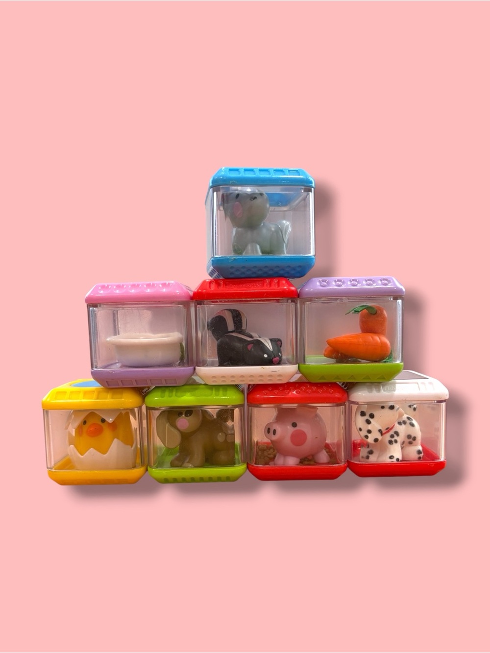 Set of 8 Fisher Price Peek-a-Blocks